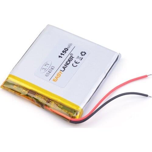 Best battery brand 634343 3.7V 1150mah polymer batteries MP4 MP5 remote control batteries volume