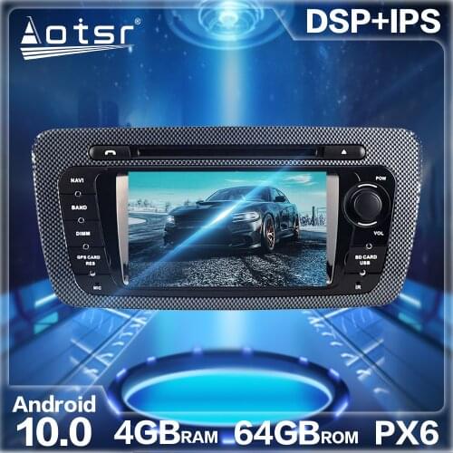 Android 10.0 4GB+64GB Car Radio Player GPS Navigation DSP Car Auto Stereo Video Multimedia No DVD Player Headunit For Seat Ibiz