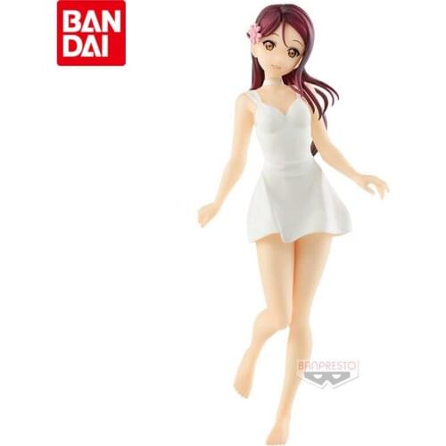 Bandai Genuine EXQ LoveLive! School Idol Project Sakurauchi Riko Swimsuit Cute Anime Action Figures Collectible Model Toys