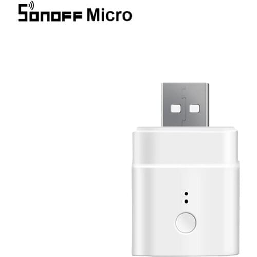 Sonoff Micro 5V Wireless USB Smart Adaptor Flexible and Portable Make USB Devices Smart via eWeLink APP Google Home Alexa