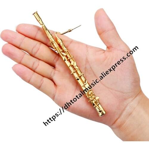 Dh Miniature Bassoon Model Mini Musical Instrument Dollhouse Accessories Ornaments Christmas Gift Home decoration