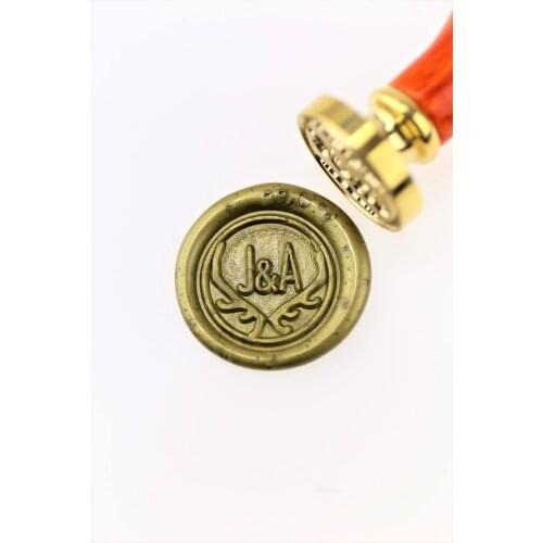 Personalized monogram wax seal stamp/initials Custom wedding seals/wedding invitation seal/custom wedding stamp/Antlers with ini