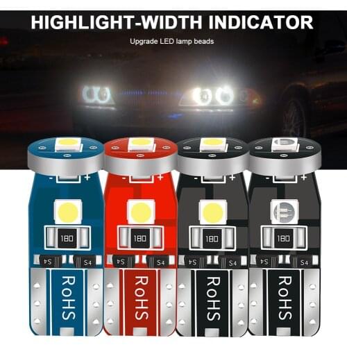 10pcs T10 501 194 W5W 7020 3SMD License Plate Light Bulbs Super Bright Error Free White LED Wedge Light Bulb