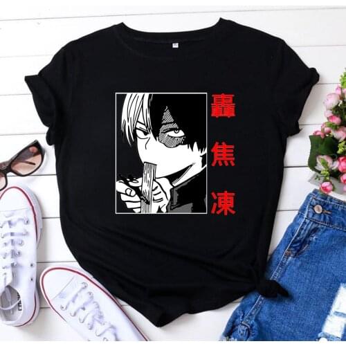 Summer Fashion Casual My Hero Academia Anime T-Shirts Funny Tops Tees Short Sleeve Harajuku t Shirt Streetwear Goth clothes