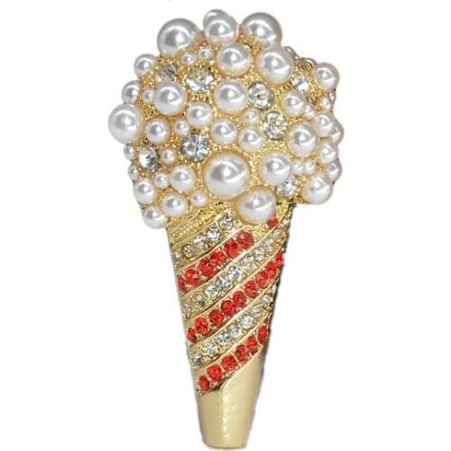 Of world new pearl gem jewelry manufacturer in Qingdao, Japan and ice cream brooches accessories female temperament