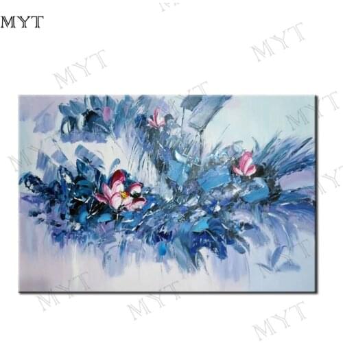 MYT Original Hand Painted Modern Knife Flowers Scenery Oil Painting Wall Decor Landscape For Room Decor Painting On Canvas