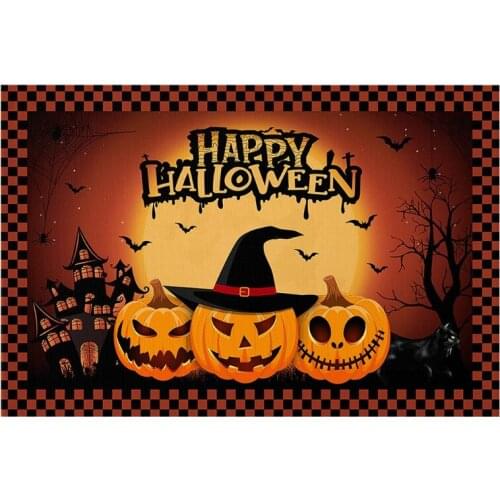 Set of 4 Happy Halloween Placemats Spooky Bat Gnome Kitchen Dining Table Mats