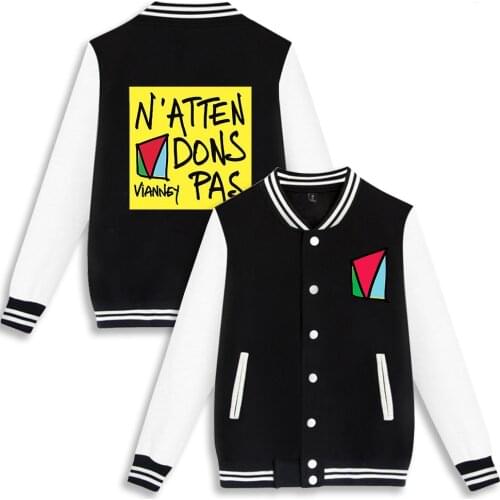 2021 New Vianney Baseball Jacket Polyester Plus Cotton Man Women Trendy Hip Hop Baseball Fashion Print Jacket Classic Clothes