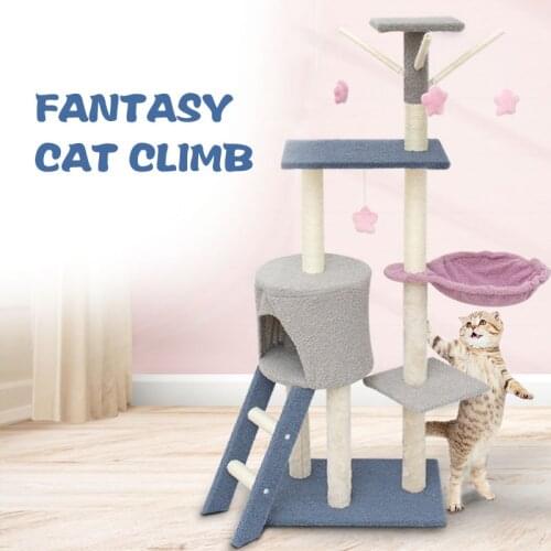 Cat frame cat climbing frame cat litter cat tree one solid wood cat climbing frame cat scratching post