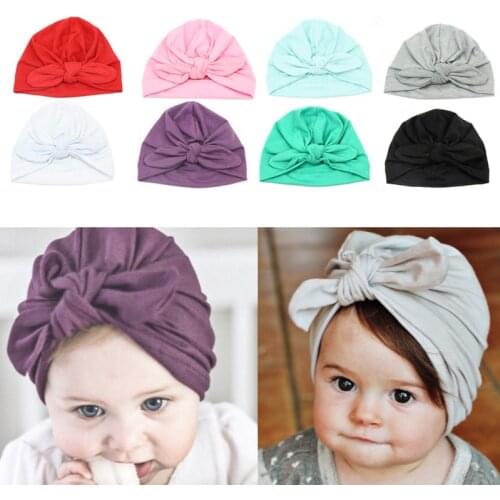 Newborn Baby Toddler Kids Boy Girl Bowknot Cute Soft Cotton Beanie Hat Warm Hat C5AF