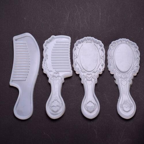 DIY Craft Retro Combs Mirrors Silicone Mold for UV Resin Combination Molds for Making Jewelry