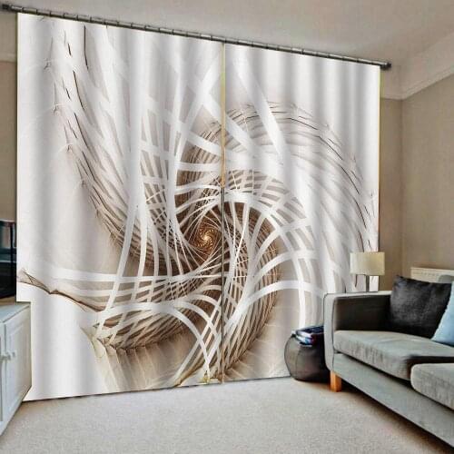 Morden curtains Vortex curtain 3D Curtain Luxury Blackout Window Curtain Living Room