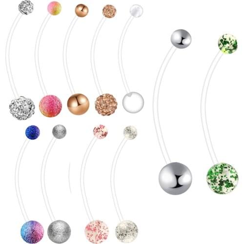 1PC Steel Belly Button Rings Crystal Piercing Navel Heart Style Piercing Navel Earring Belly Piercing Sex Body Jewelry Piercings