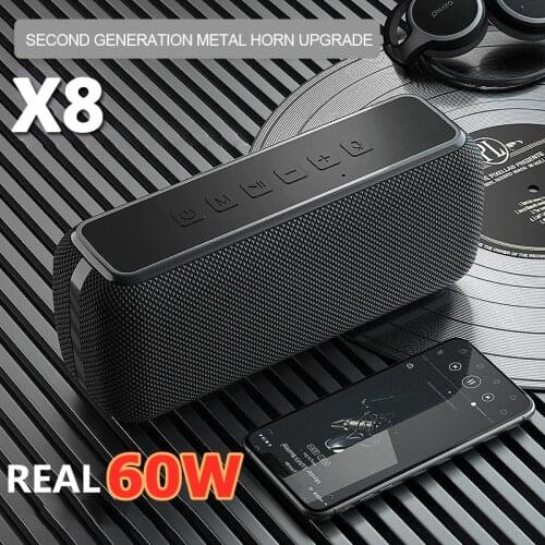 XDOBO 60W High Power Portable Bluetooth Speaker Outdoor Waterproof Column DSP Bass Speaker TWS Subwoofer Soundbar Support TF AUX