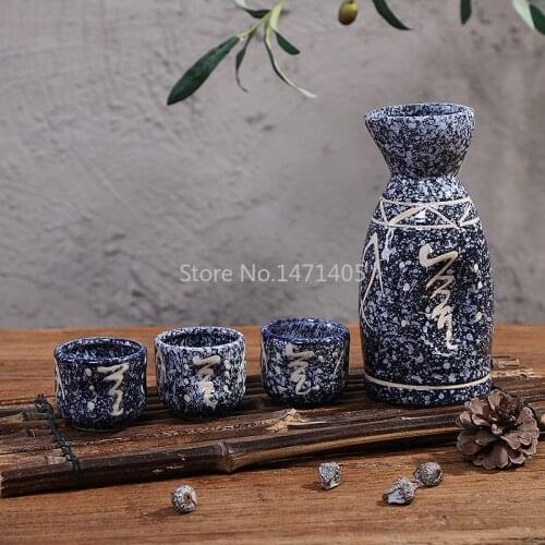 Japanese Ceramic Black Sake Bottle Wine Bottle Sake Cup Sake Bottle Sushi Restaurant Sake Bottle Tableware