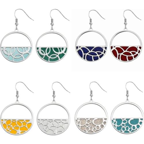 Legenstar Luxe Dangle Earrings for Women Stainless Steel Jewelry Reversible Leather Drop Earring boucle d'oreille femme 2020