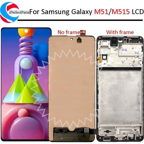 6.7'' For Samsung M51 LCD Display With frame Touch Panel Screen Assembly Digitizer For Samsung M515 LCD M515F M515F/DSN