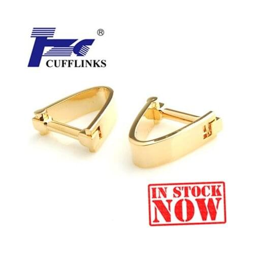 Gold V Shape Cufflink Cuff Link 2 Pairs Free Shipping Promotion