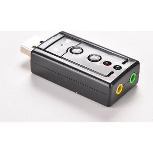 1PC External USB AUDIO SOUND CARD ADAPTER VIRTUAL 7.1 ch USB 2.0 Mic Speaker Audio Headset miniphone 3.5mm Jack Converter