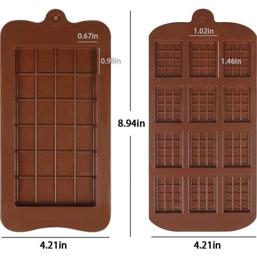 2 Pcs Silicone Chocolate Moulds,Not Easy To Stick Easy To Take Off Food Grade Chocolate Mold,Two Different Styles Of Brown Choco