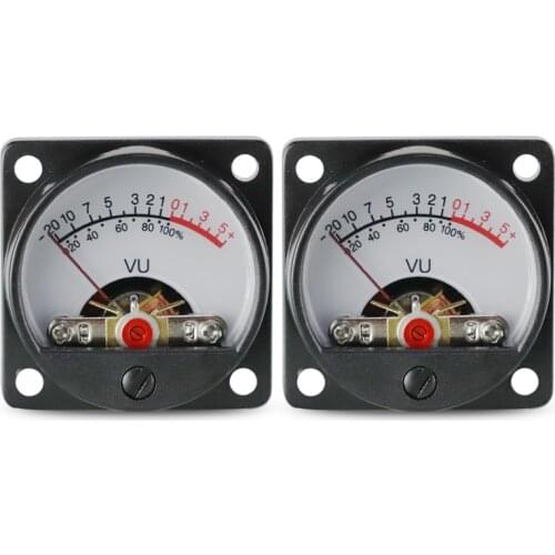 2pcs Panel VU Meter Header Warm Back Light Recording & DB Audio Level Power Amplifier Indicator + Driver Board