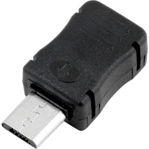 20pcs/lot Micro USB 5 Pin T Port Male Plug Socket Connector with Plastic Cover for DIY Dropshipping