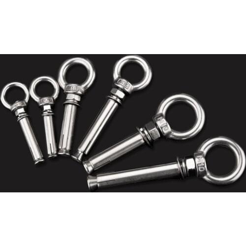 304 Stainless Steel Expansion bolts expansion pull explosion screw M12*80/90/100/120/150 lifting ring expansion Bolts with ring