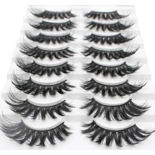 3D Mink Lashes 8 pairs Lashes Natural False Eyelashes Silk Eyelashes Dramatic Volume Fake Lashes Makeup Eyelash Extension