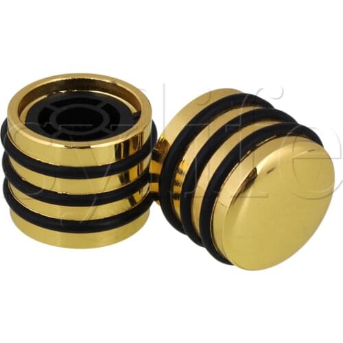 4pcs Chrome-plating Guitar Bass Dome Control Knobs for 6mm Shaft Golden