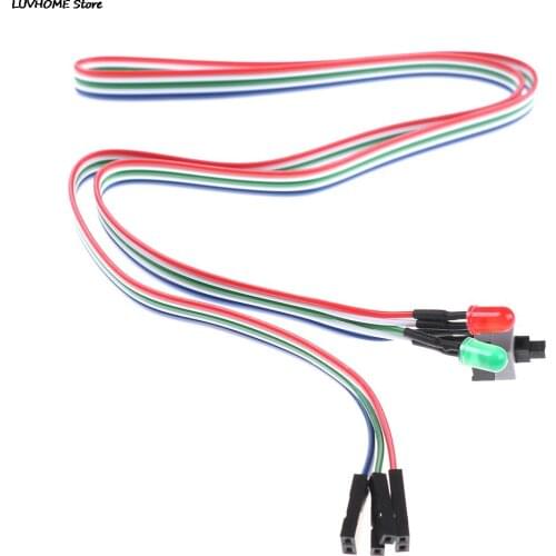 68cm Desktop Computer PC Case ATX Power On Reset Switch Cable With HDD LED Light