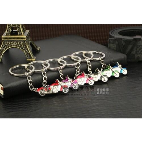 FREE SHIPPING BY DHL 200pcs/lot 2015 Hot Selling New Design Metal Motorcycle Shaped Keychains Zinc Alloy Motor Keyrings for Man
