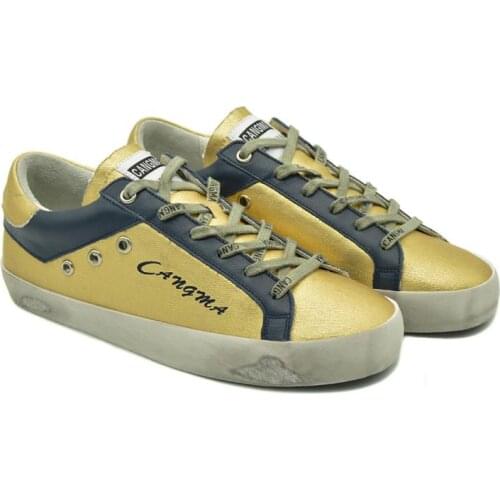 CANGMA Luxury Brand Flats Women Designer Sneakers Shoes Gold Footwear Waterproof Canvas Girls Vintage Womens Shoes Female