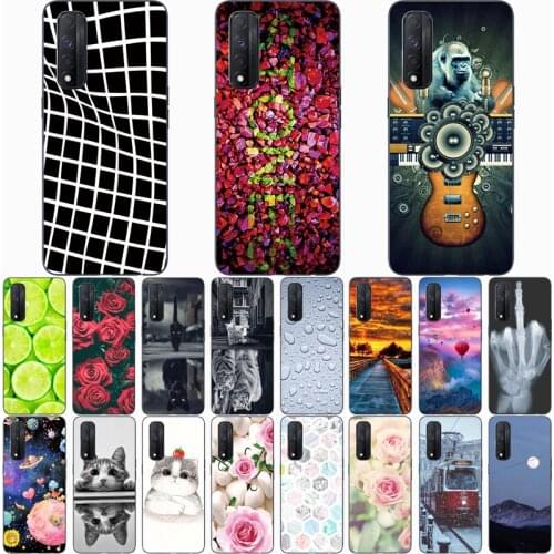 For Realme Narzo 30 4G Case Wolf Silicon TPU Fundas for Realme Narzo 30 5G Cat Animal Shell Bag Housing Phone Cases