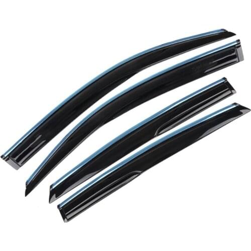 Side Window Deflectors For Toyota RAV4 2015—2018 Acrylic Black Wind Shield Rain Sun Guards Window Rain Guar