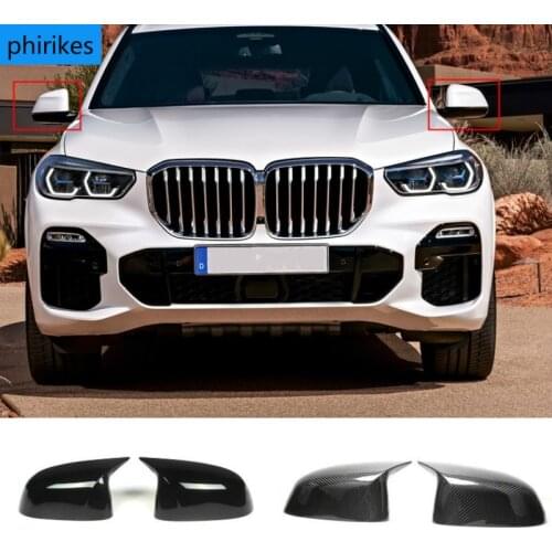 For Bmw X5 G05 X6 G06 X3 G01 X4 G02 ABS Mirror Cover X5 F15 X6 F16 X3 F25 F26 2014-2020 1 Pair Replacement Carbon Mirror Cover
