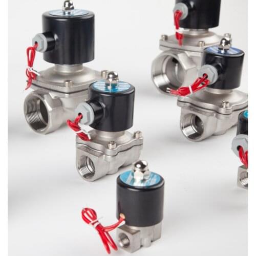 DC 24V AC220V Electric Solenoid Magnetic Valve Normally Closed Brass Valves For Water Control 304 stainless steel Switch valve