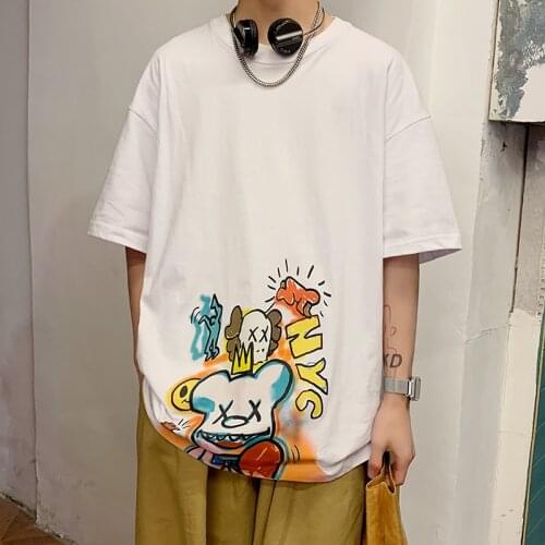 Mens Cotton Fashion T-shirt Funny Mens Summer Tshirts Male Oversized Tee Shirts 5XL Casual T Shirt Tee For Man Streetwear