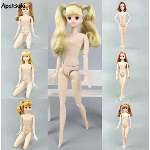 Doll Head With Hair for 1/6 BJD Doll 12 Joints Movable BJD Doll Body For Licca Doll Naked Body for 1:6 Doll Pretty Best Gifts