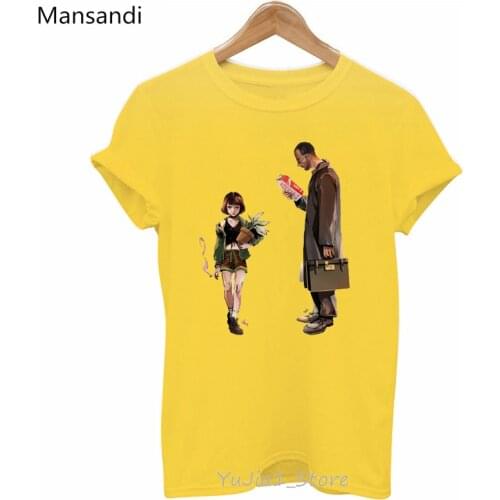 Cool Mathilda Leon the professional print Spring and summer clothes women tshirt Harajuku Kawii pink yellow female t-shirt