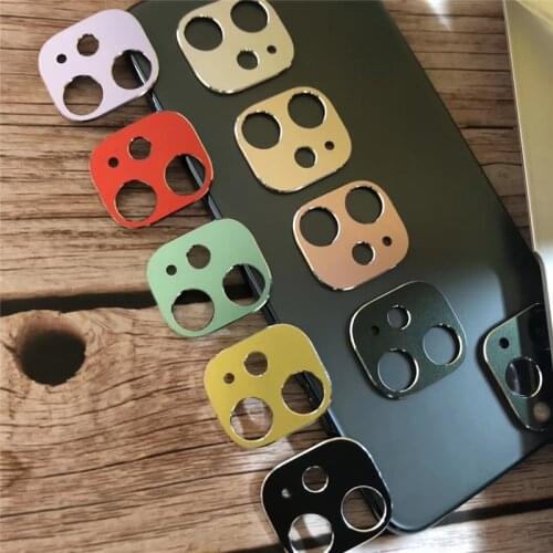 Metallic camera protective ring for iPhone 11 iPhone 11 Pro iPhone 11 Pro Max midnight green gold silver red colorful panel
