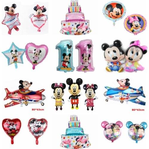 Mickey Mouse Theme Balloons Kids Cartoon Balloons Birthday Party Gift Baby Shower Anniversary Party Decoration