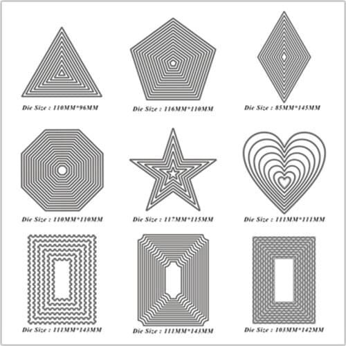 Basic Border Frame Set Metal Cutting Dies for DIY Scrapbooking Photo Album Decorative Embossing Paper Card Crafts Die Cut 2020