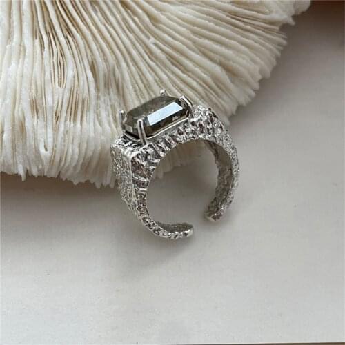 New Fashion Creative Design Tin foil Texture Ring For Women Moden Silver Color Rings Jewelry Accessories Gifts