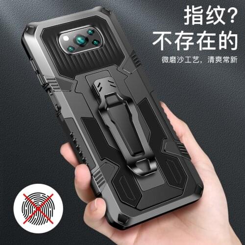 Shockproof Case For Xiaomi Redmi Note 10 10 Pro Armor Stand Holder Belt Clip Cover Rugged Hybrid Coque For Redmi K40 K40 Pro