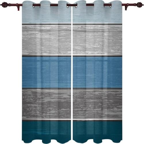 Blue Gray Striped Gradient Large Curtains For Living Room Window Curtain Bedroom Kitchen Balcony Gazebo Curtain Room Divider
