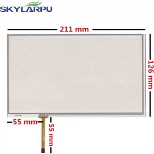 Skylarpu New 9" inch 4 wire Resistive Touch Screen Panel 210*125mm touch screen digitizer panel free shipping