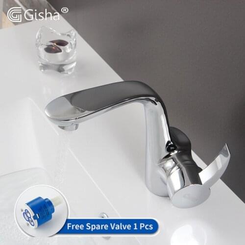 Basin Faucet Brass Bathroom Waterfall Sink Tap Single Handle Hot &Cold Water Mixer Tap Deck Mounted Washbasin Faucet Crane G1026