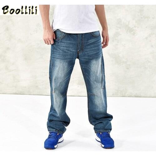 LOOSE Design Cross-Pants Punk Style Distressed Denim Biker Hip hop Jeans New 2020 Winter