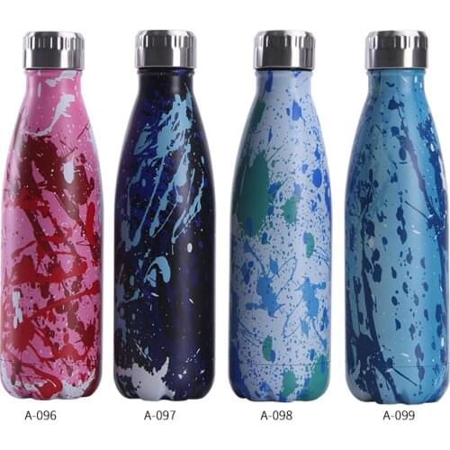 LOGO Custom Thermos Double Wall Water Bottle Stainless Steel Bottles 500ml Thermos Cup Travel Mug Thermo Bottle Gifts for tea