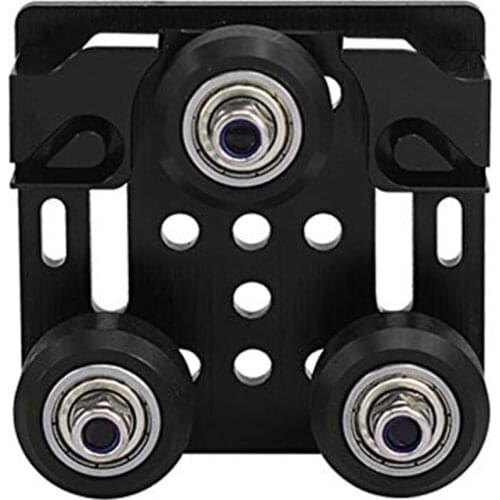 V Wheel With Plate And 6Mm Belt Buckle For 2020 Aluminum Profile 3D Printer Parts For CNC Kossel Black Wheel